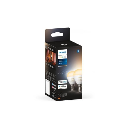 2 Becuri LED inteligente Philips Hue P45, Bluetooth, E14, 5.1W, 470 lm ,lumina alba (2000-6500K) PHILIPS HUE - 1